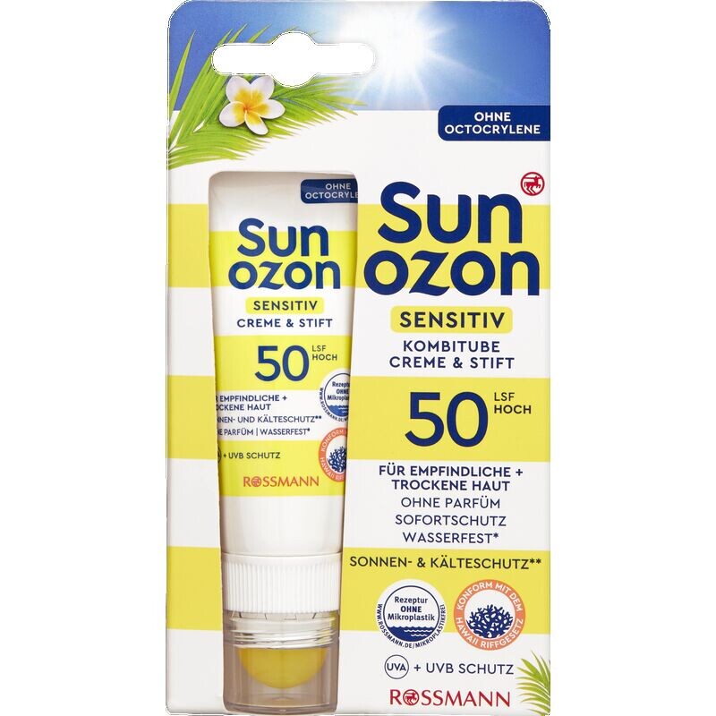 

Комбинированный крем и стик в тюбике SPF 50 sunozon, 25 ml