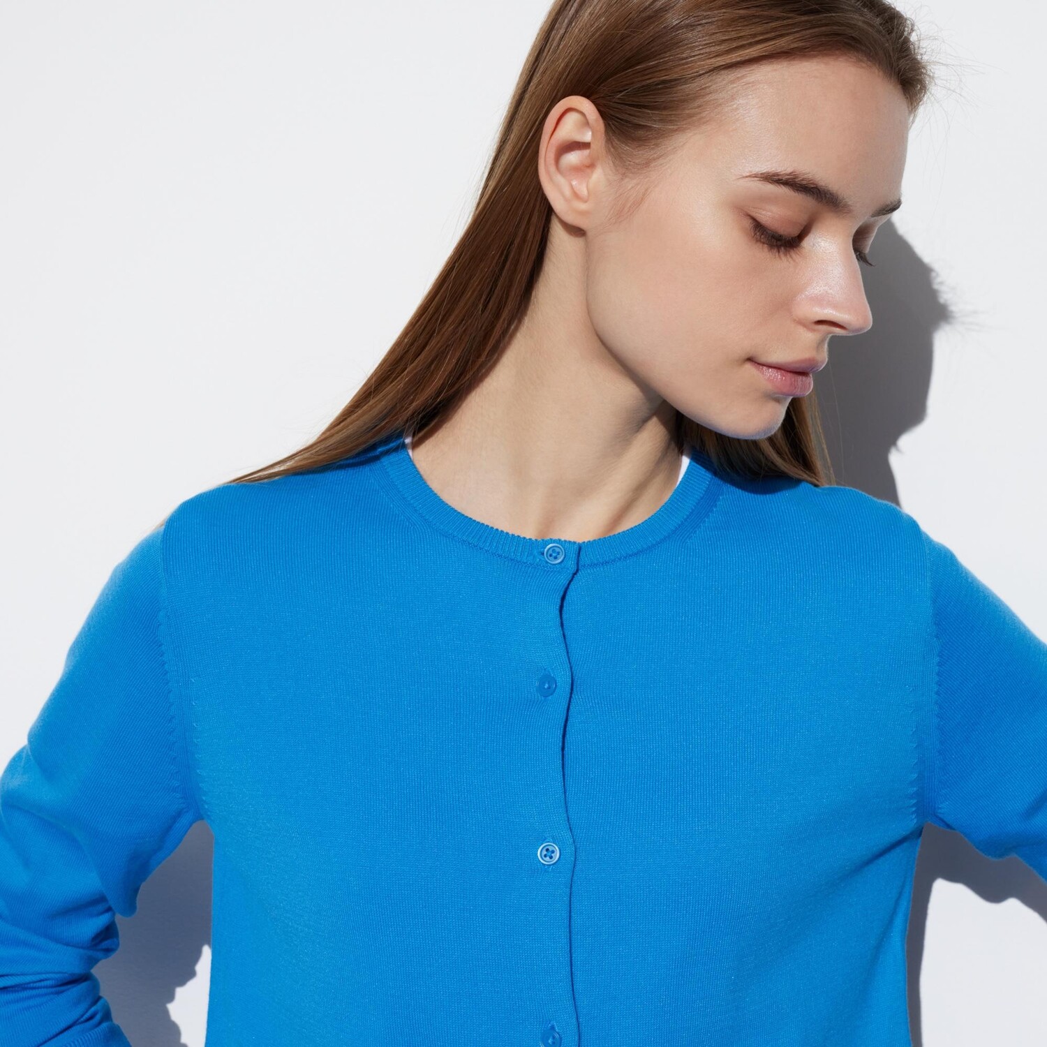 Кардиган Uniqlo женский с длинными рукавами, розовый — фото 3