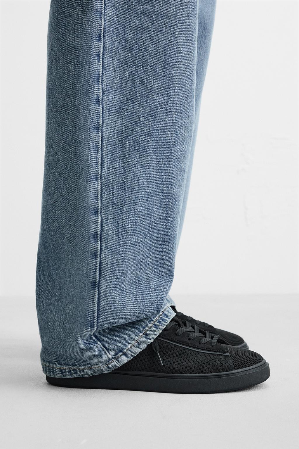 

Кроссовки из трикотажной ткани ZARA, черный