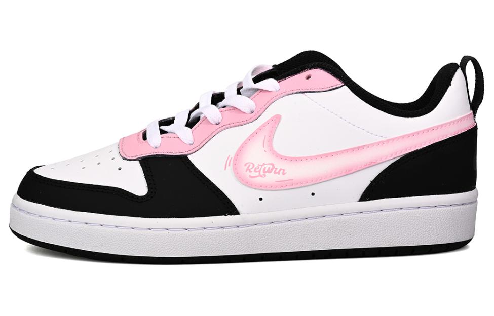 

Кроссовки Nike Court Borough Skateboard Shoes Women's Low-Top Black Pink, Черный, Кроссовки Nike Court Borough Skateboard Shoes Women's Low-Top Black Pink