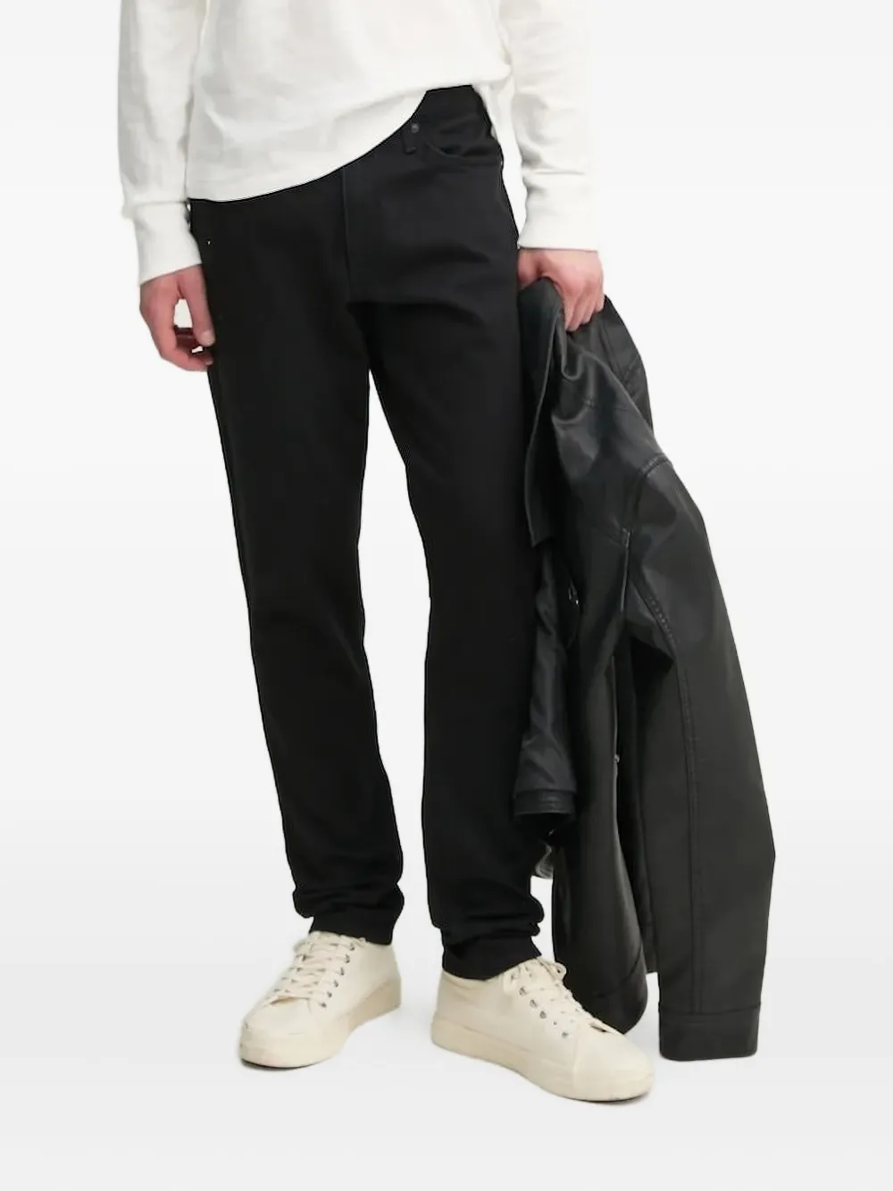 

Джинсы с вышитыми карманами rag & bone, черный