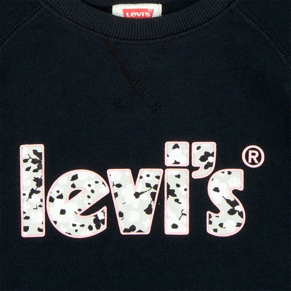 Толстовка Levi's с коротким рукавом, короткое платье, черный — фото 3