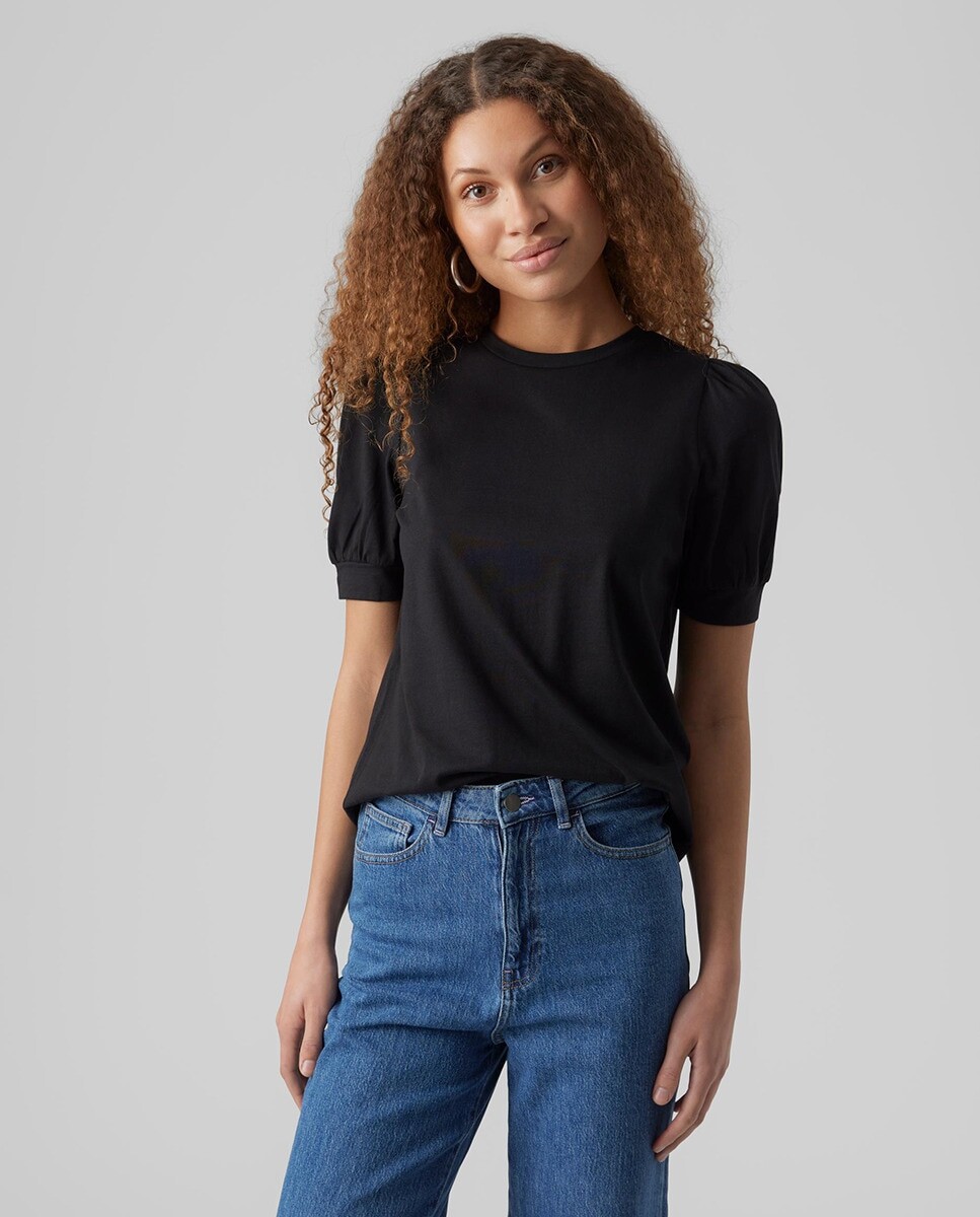 

Женская базовая футболка с короткими рукавами Vero Moda, черный