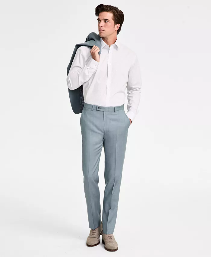 

Мужские классические брюки Slim-Fit из шерстяной смеси Calvin Klein, зеленый