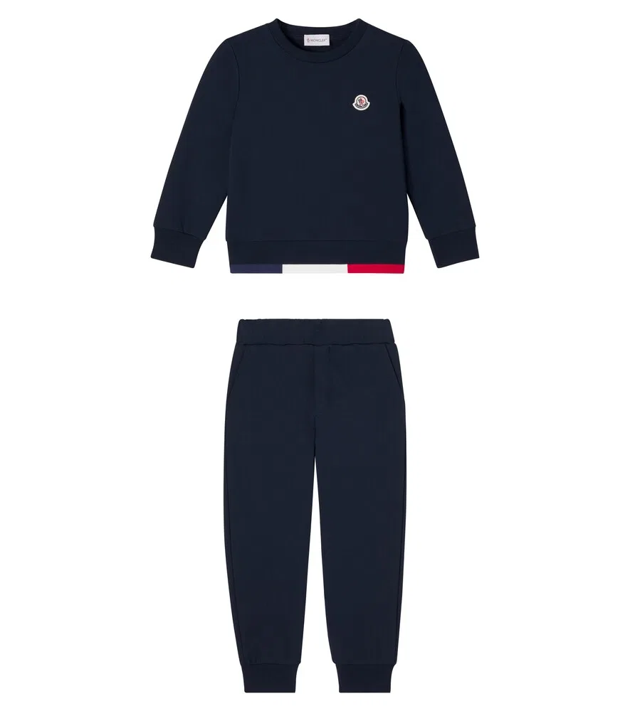 Комплект из толстовки и спортивных штанов Moncler Enfant, синий