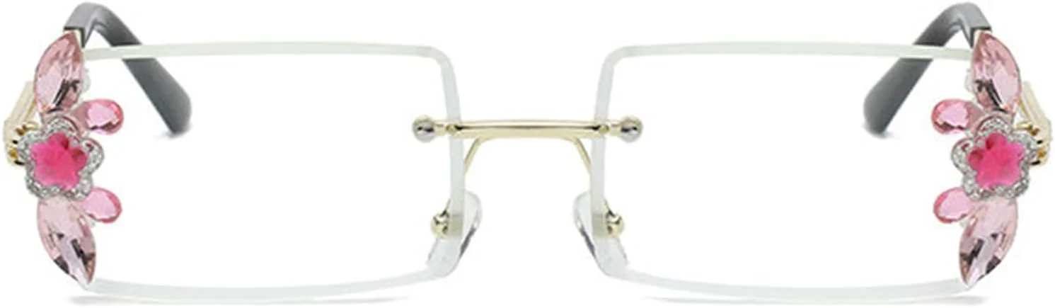 

Солнцезащитные очки Willochra без оправы, маленькие квадратные, со стразами, для женщин и мужчин, модные прямоугольные солнцезащитные очки без оправы, Plian