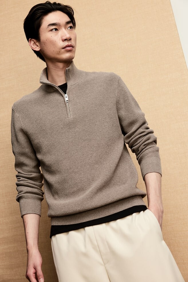 

Облегающий свитер H&M, бежевый
