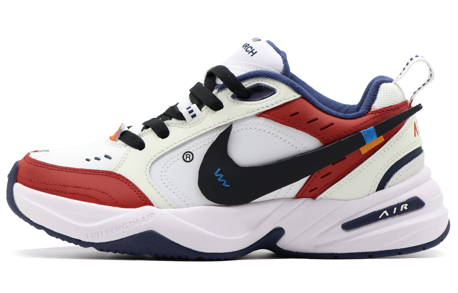 

Кроссовки Nike Air Monarch 4 Chunky Sneakers Unisex Low-top Red/Black, красный