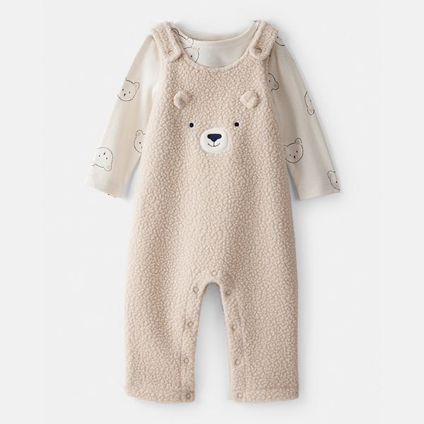 

Комплект для мальчика: комбинезон и лонгслив с медвежьим принтом из шерпы Carter'S