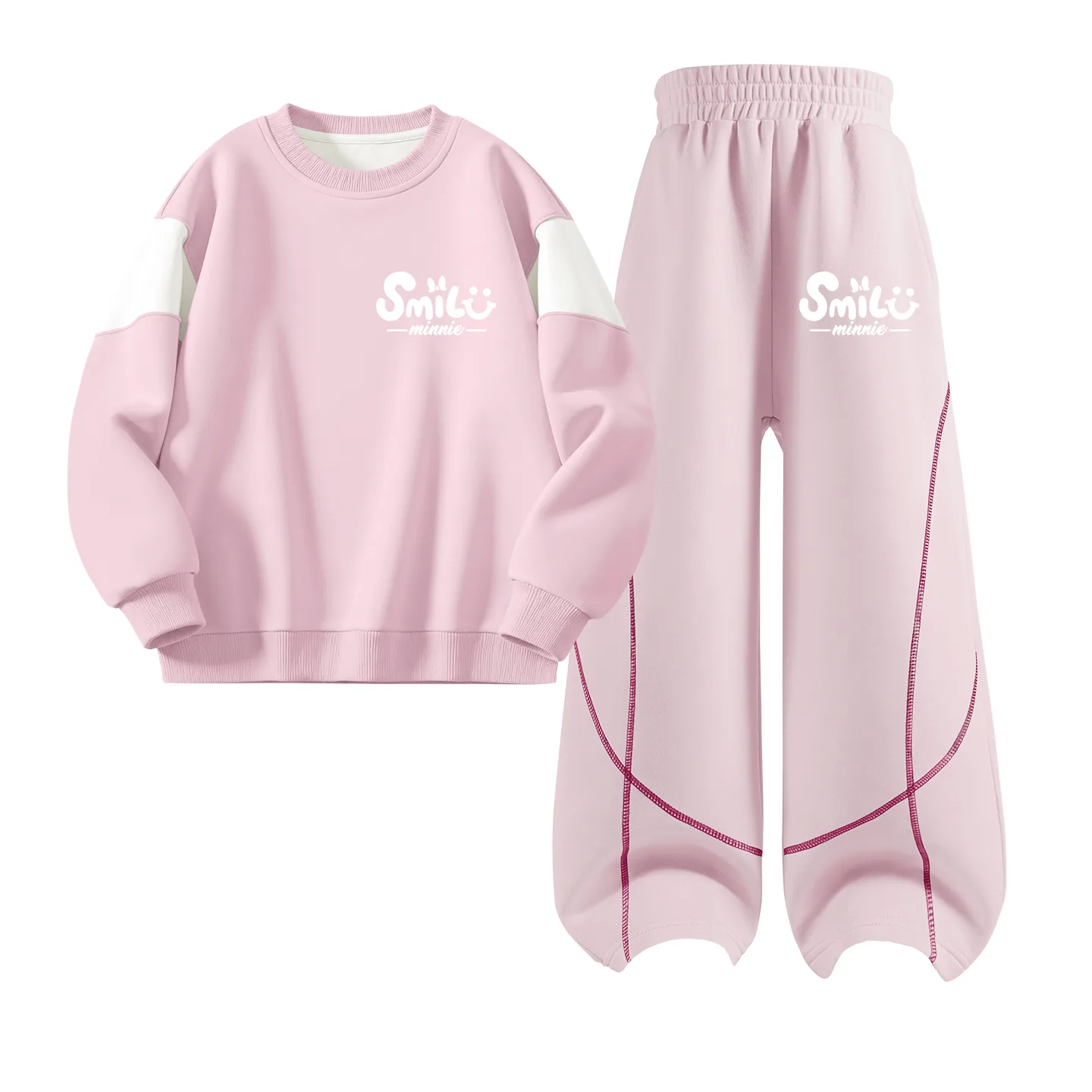 Детская повседневная спортивная футболка с круглым вырезом Disney, Di Xin Jie Ni Cherry Blossom Pink+Di Xin Jie Ni K Cherry Blossom Pink — фото 3