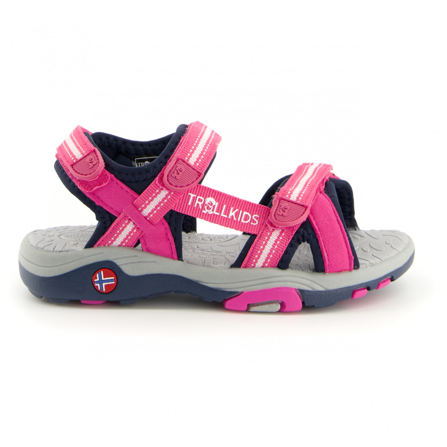 

Сандалии Trollkids Girls Preikestolen Sandal, цвет Magenta/Navy