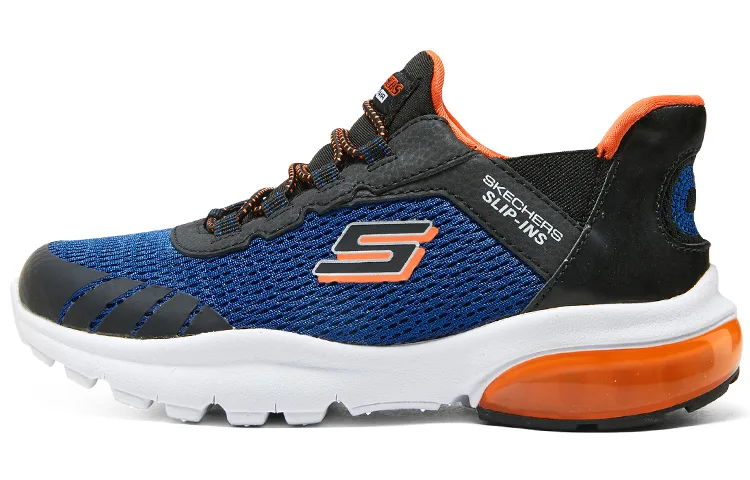 Skechers Детские беговые кроссовки для мальчиков, устойчивые к истиранию, дышащие, royal blue black