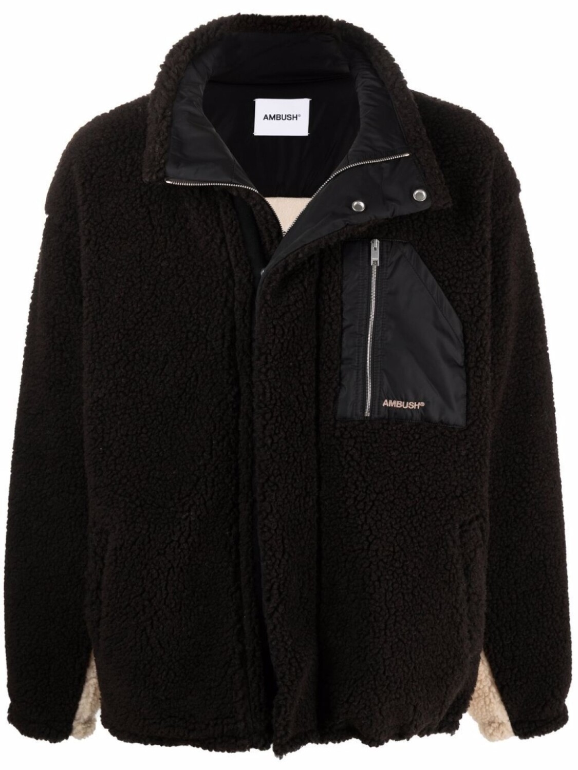 

Куртка со вставкой из шерпы AMBUSH, бежевый