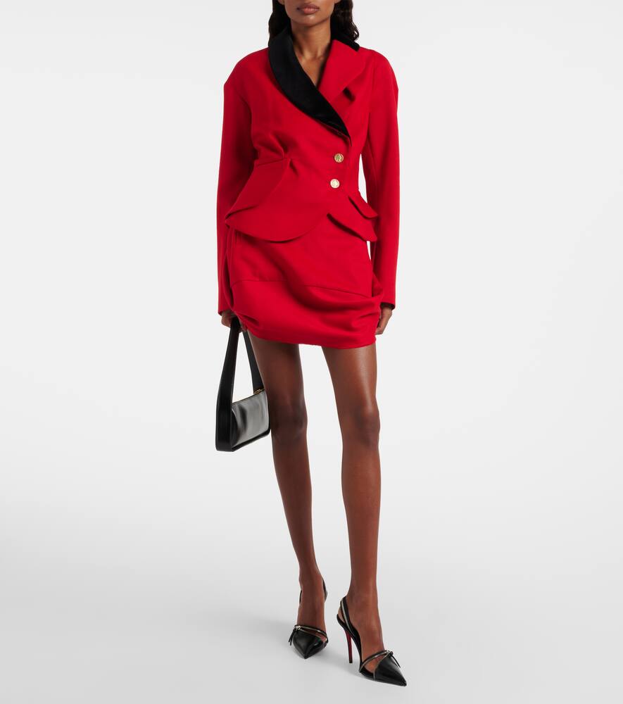 Мини-юбка из шерсти Mini Frame Vivienne Westwood, Red — фото 2