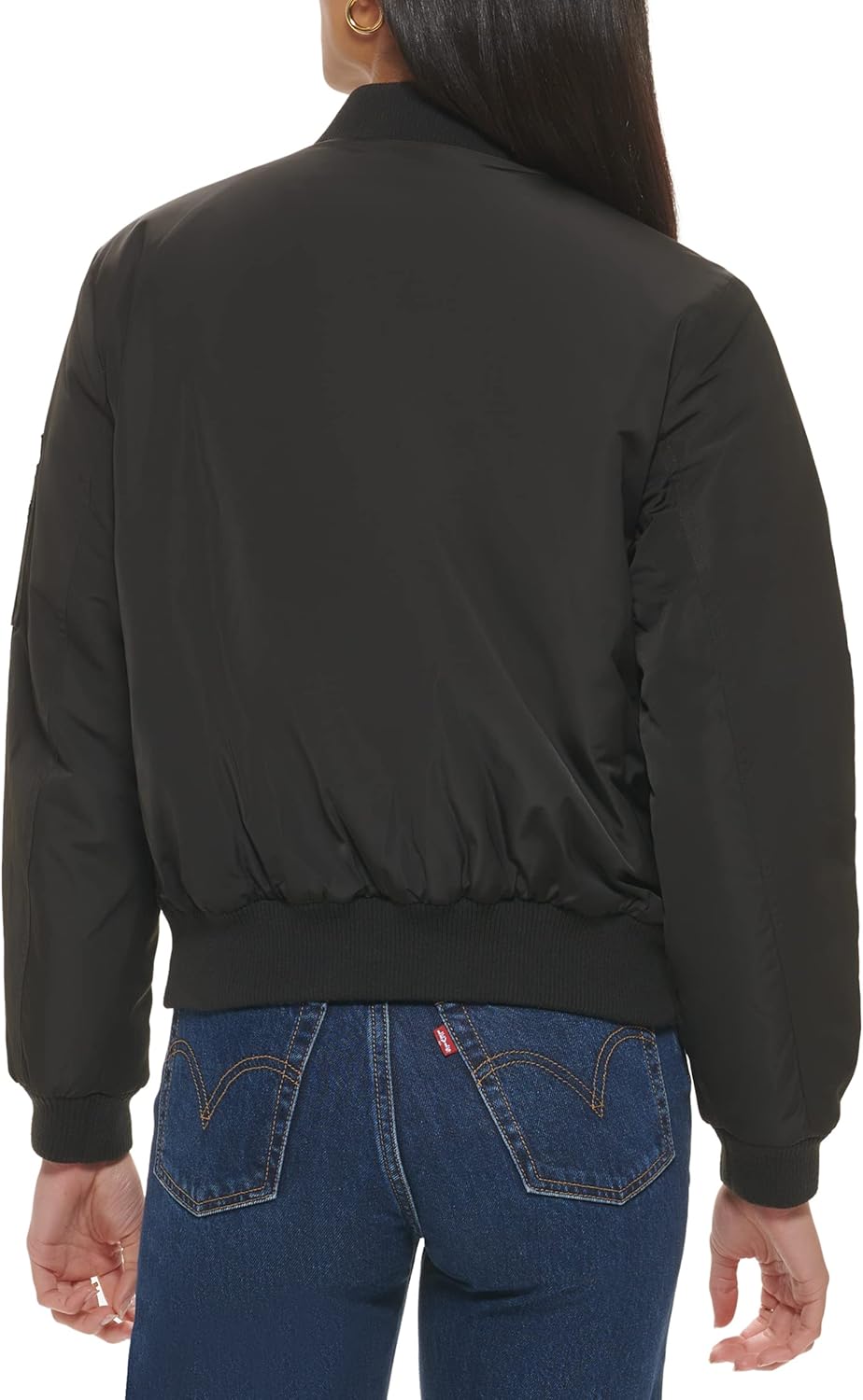 Женская куртка-бомбер Levi's спортивная, черный — фото 2