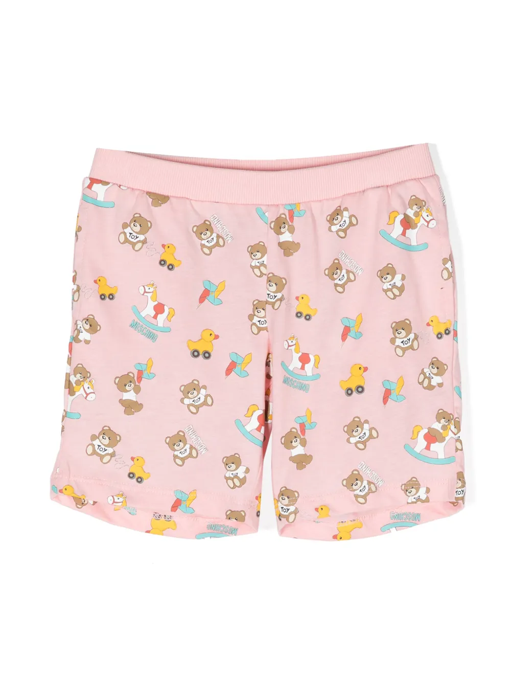 

Шорты с принтом Teddy Bear Moschino Kids, розовый