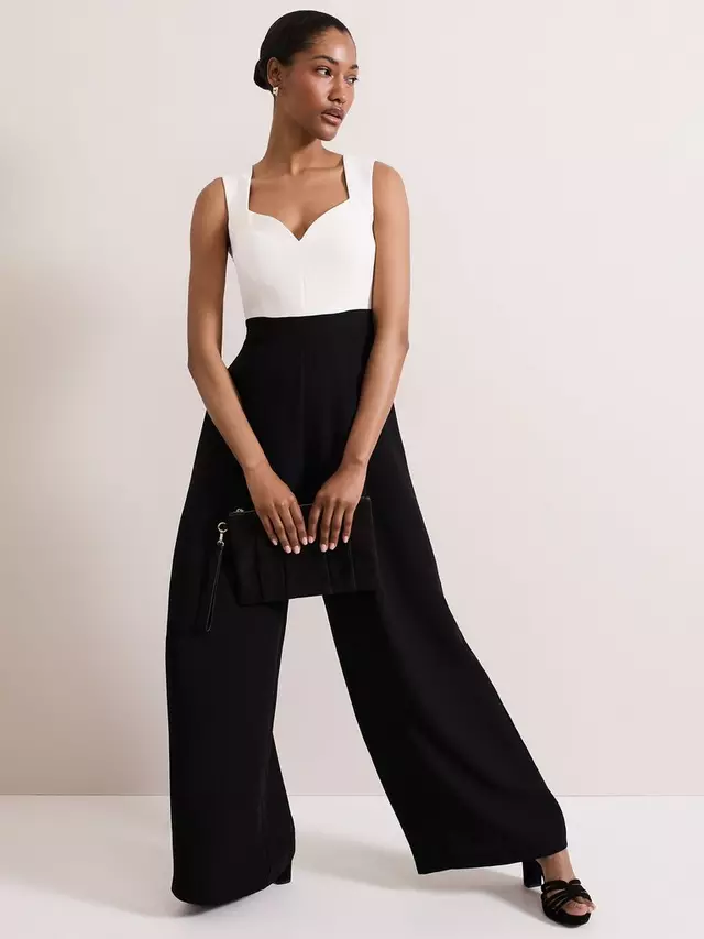 

Комбинезон Phase Eight Maisy Colour Block, цвет black/ivory