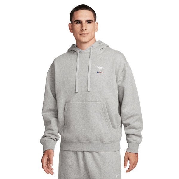 Толстовка Nike FC Barcelona x Patta Solo Swoosh Hoodie 'Grey', серый — фото 3