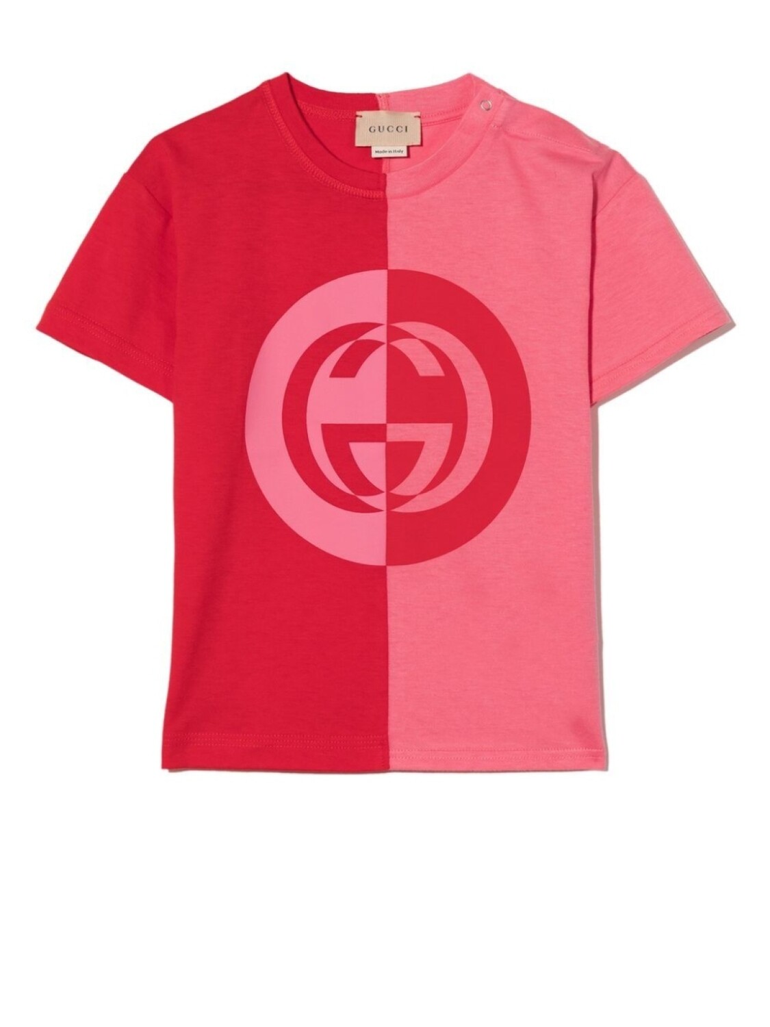 

Gucci Kids футболка с логотипом Interlocking G, красный