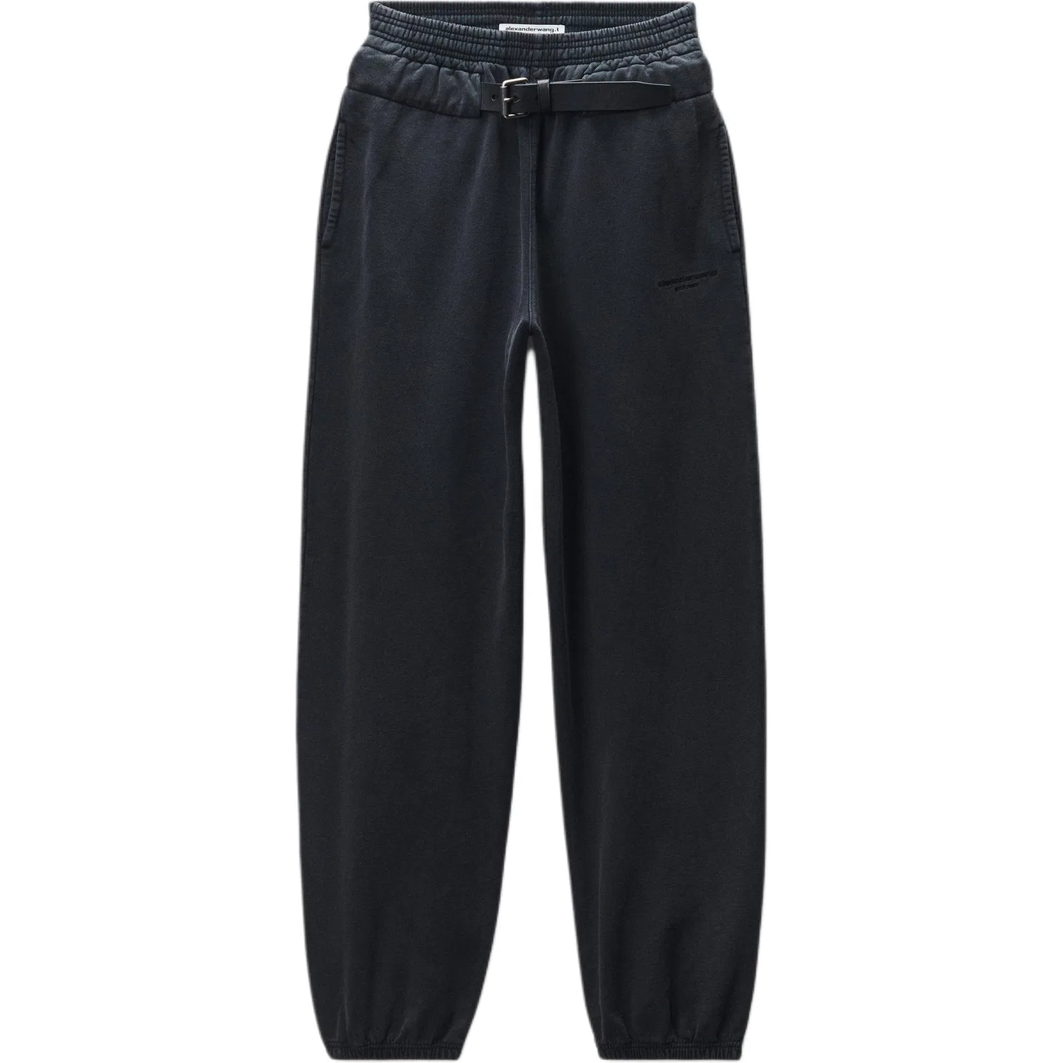 Спортивные штаны с пряжками Alexander Wang черные