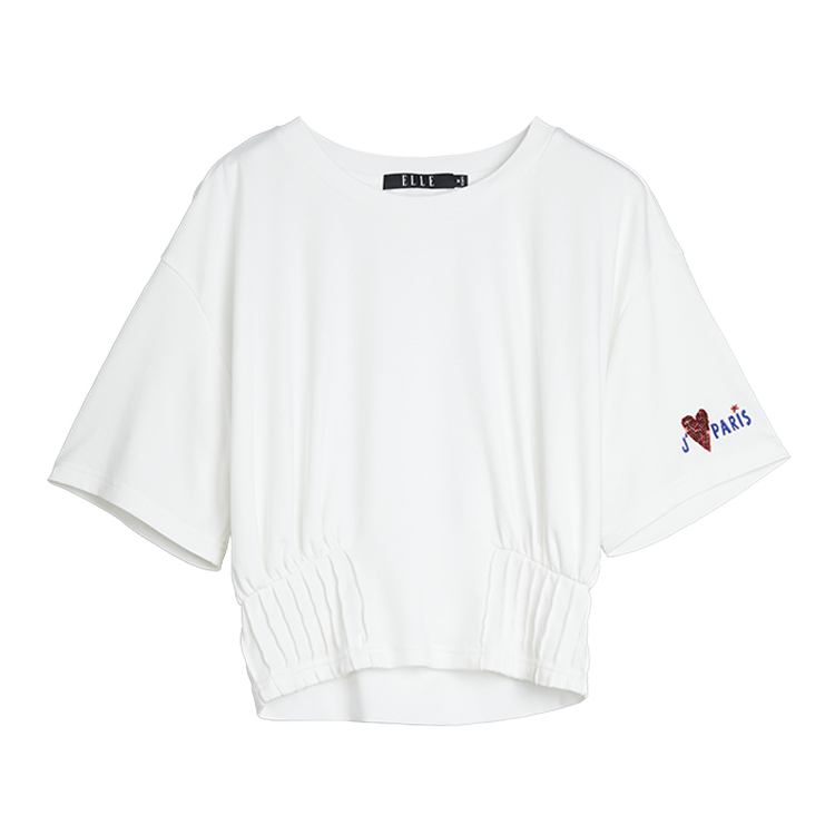 

Футболка женская с круглым вырезом и зауженной талией ELLE, белый