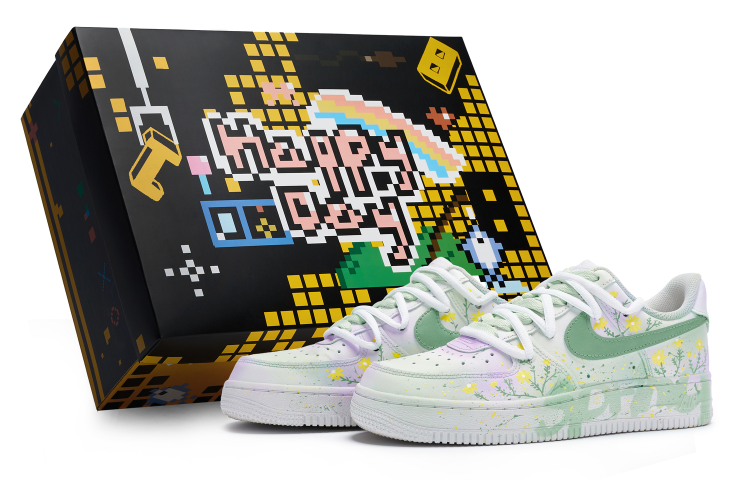 

Кроссовки Nike Air Force 1 Skateboard мужские низкие фиолетово-белые зеленые фиолетовые белые