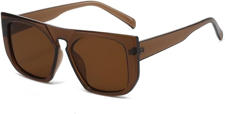 

Модные квадратные солнцезащитные очки для женщин в стиле ретро, ​​желто-синие, с защитой от УФ-излучения UV400, для мужчин, трендовые солнцезащитные очки с леопардовым принтом SKFGNX, Brown Tea