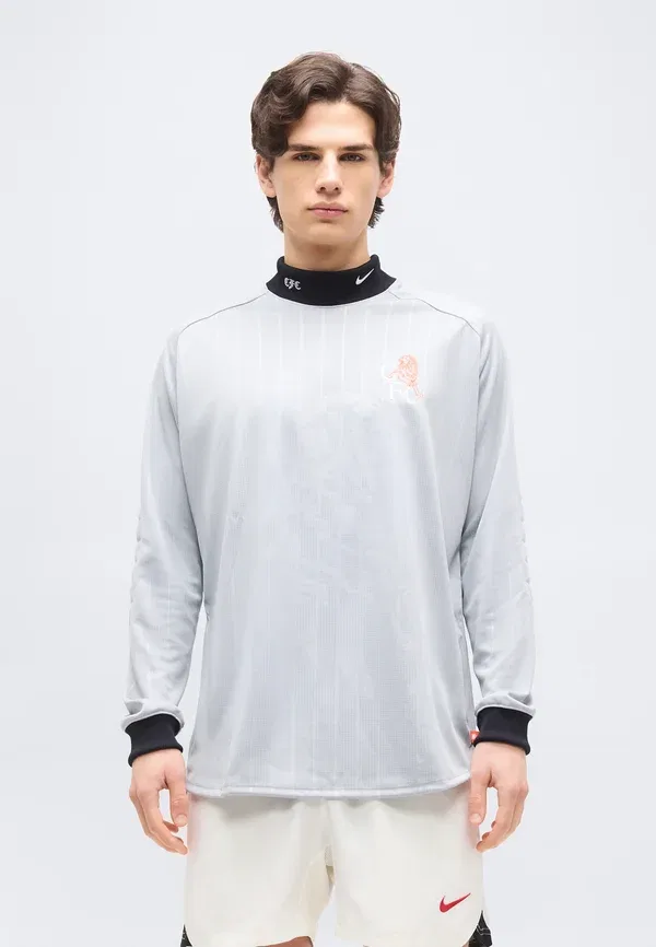 Толстовка Nike Performance Chelsea FC, wolf grey/turf orange/pitch blue/white, серый волк/оранжевый/синий/белый