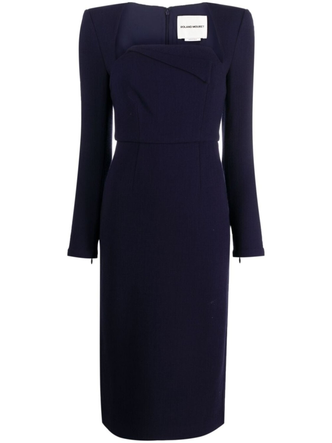 

Roland Mouret шерстяное платье миди с длинными рукавами, синий