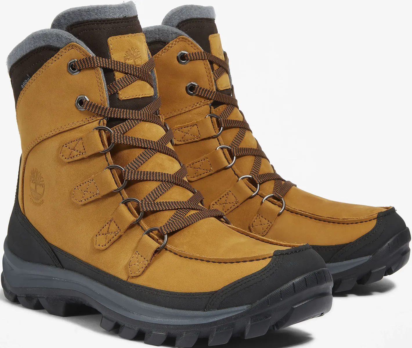 Мужские ботинки Timberland Chillberg Premium на шнуровке водонепроницаемые, горчичный — фото 2