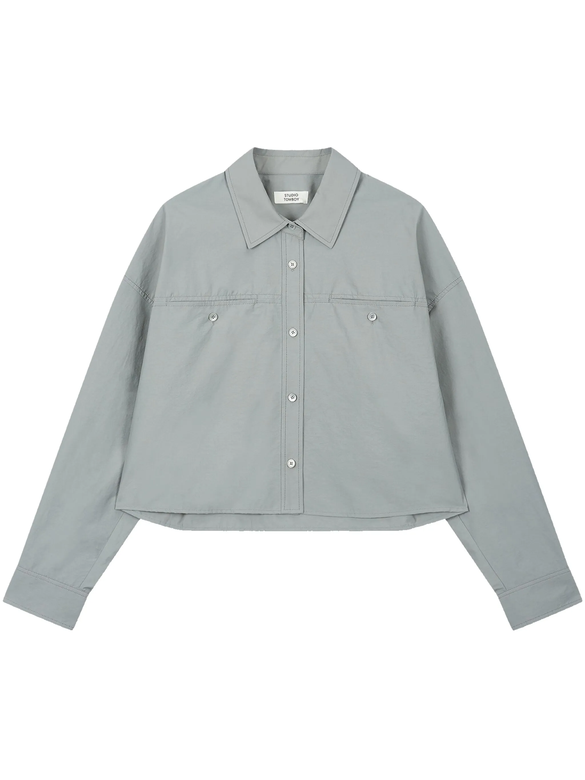 

Укороченная рубашка Tomboy, серый
