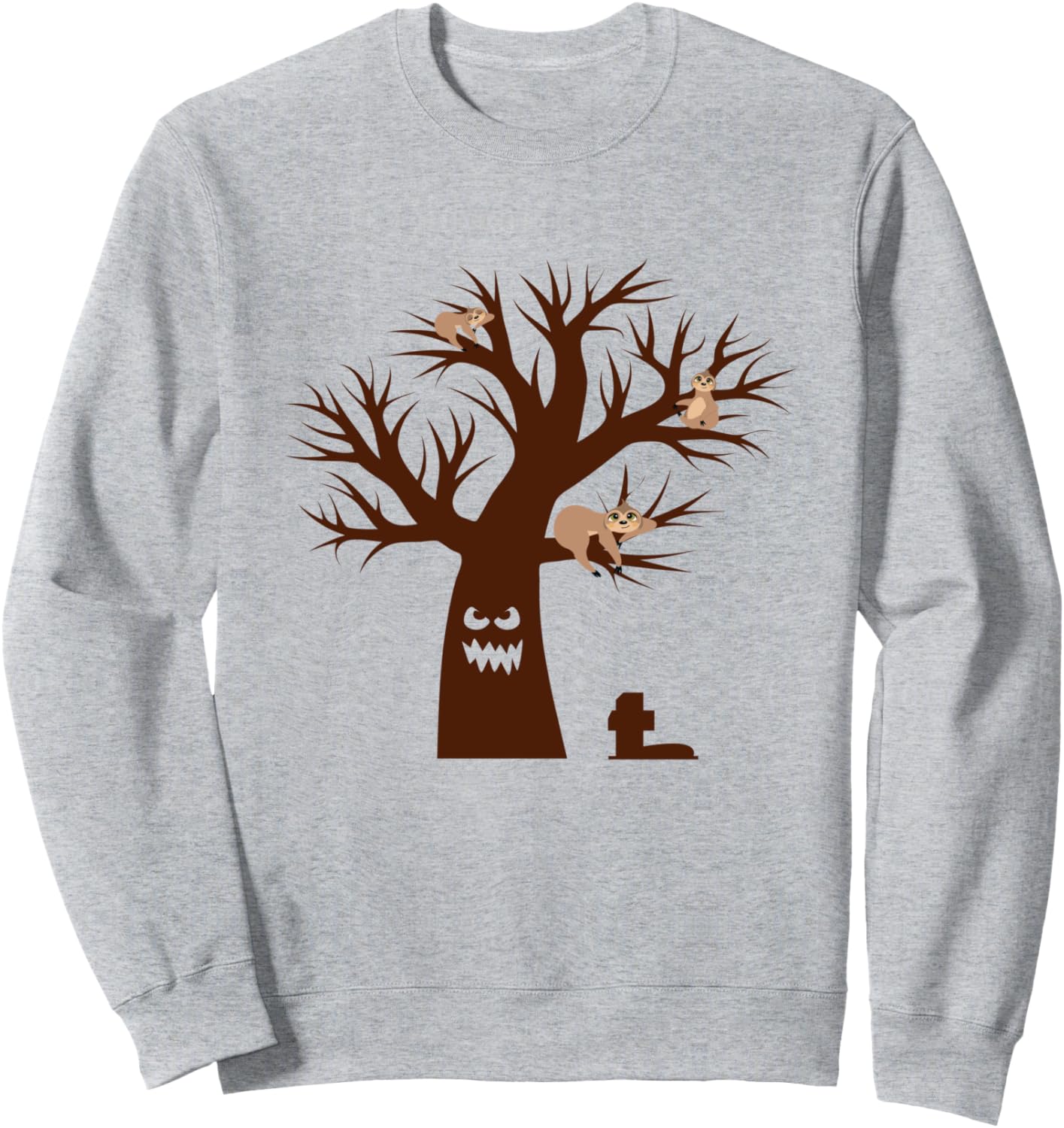 

Веселая толстовка с изображением ленивца на Хэллоуин Urban Halloween Fun, серый