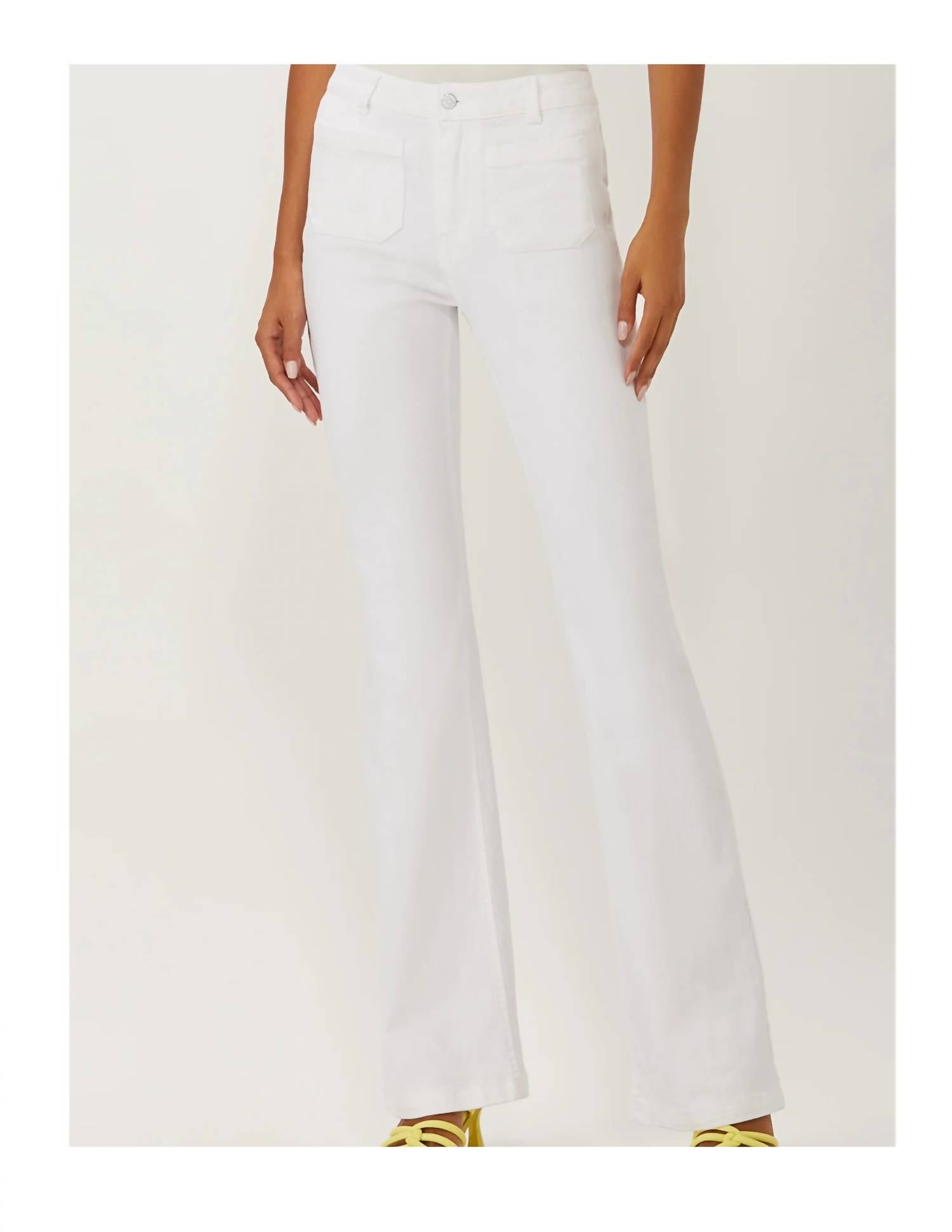 

Джинсы Figueroa Flare с накладными карманами белого цвета Ecru