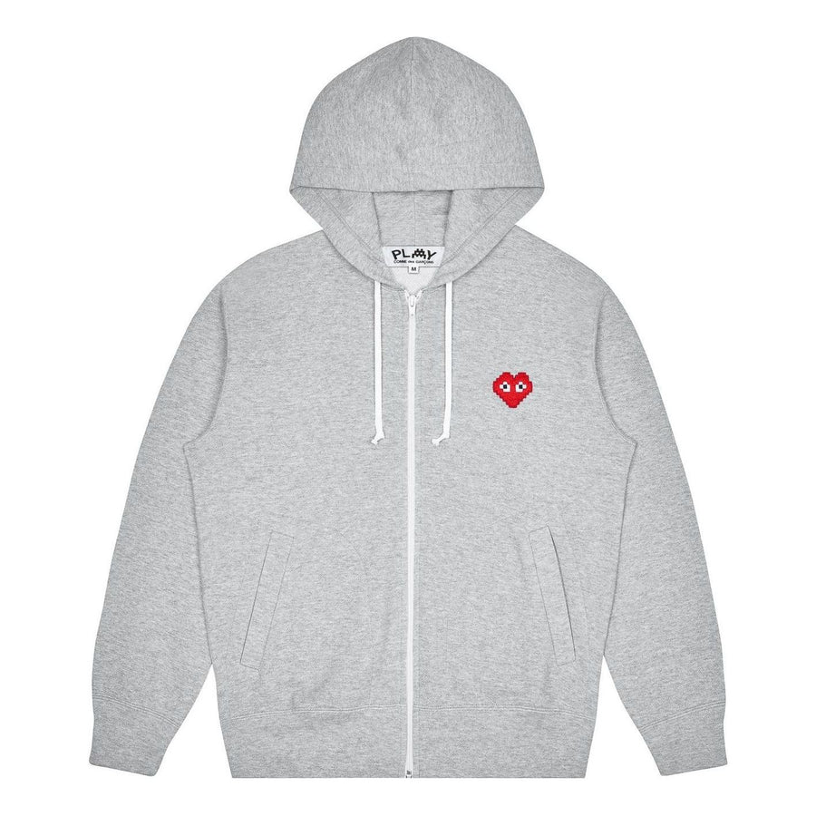 

Куртка (WMNS) COMME des GARCONS PLAY Invaders Zip Hooded Sweatshirt 'Grey', серый