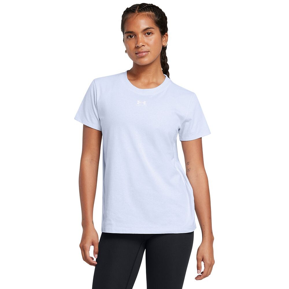 

Женская футболка Under Armour Rival Core с короткими рукавами, цвет Heathered Nimbus