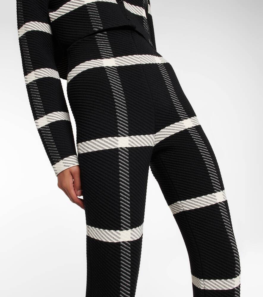 Леггинсы из смесовой шерсти в клетку ALAÏA, разноцветный — фото 4