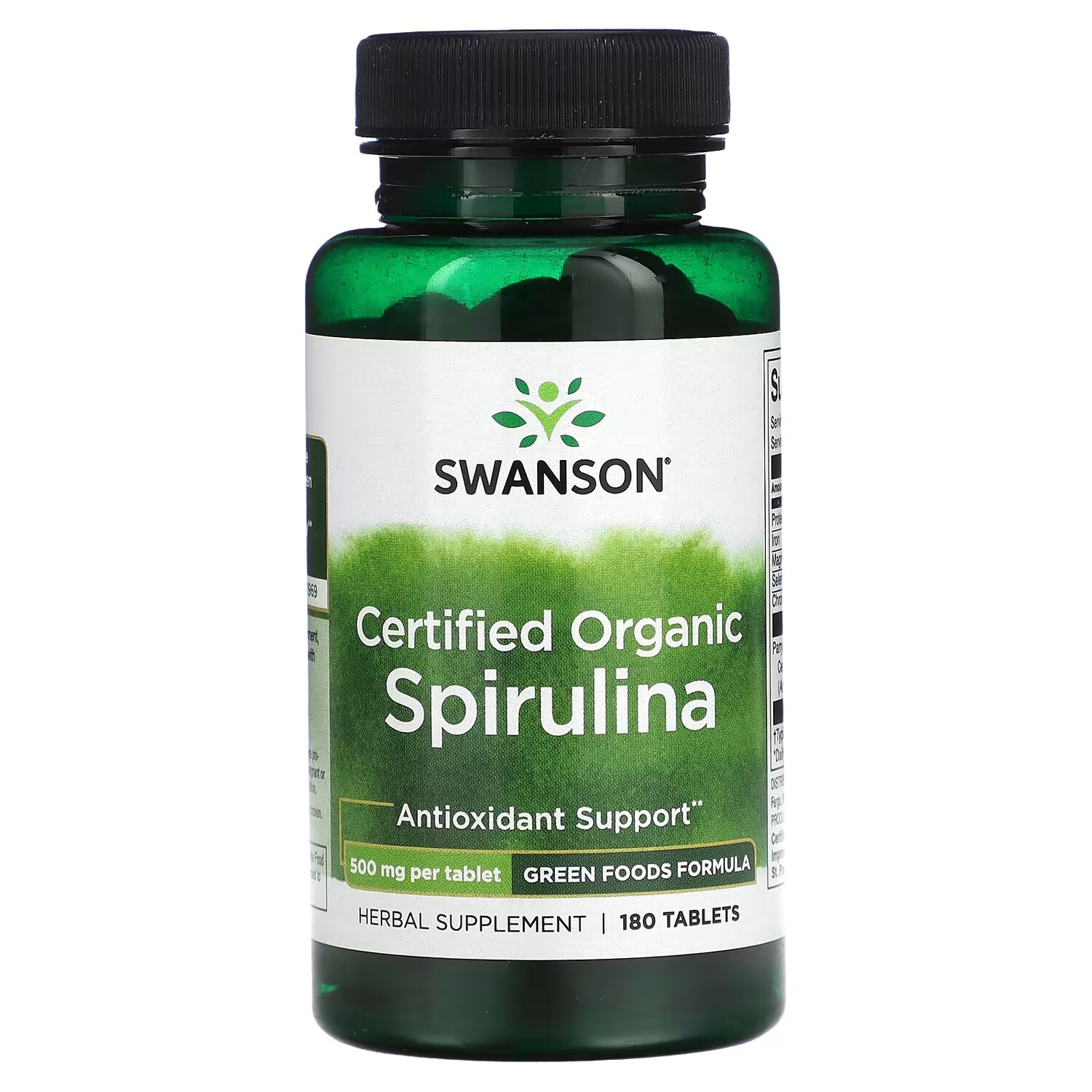 

Добавка Swanson Certified Organic Spirulina 500 мг