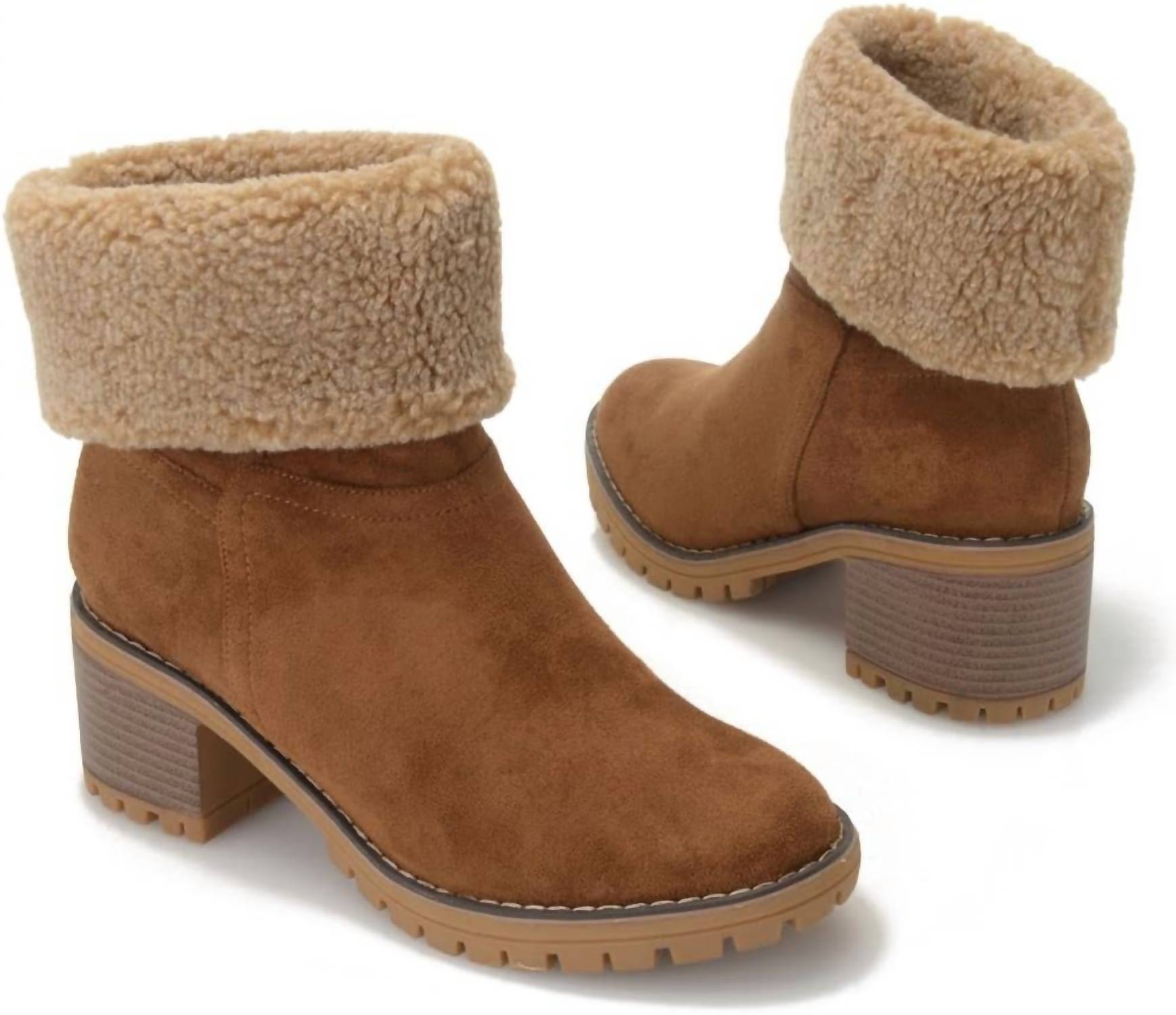 Женские хлопковые ботильоны на каблуке, коричневые Corkys Footwear