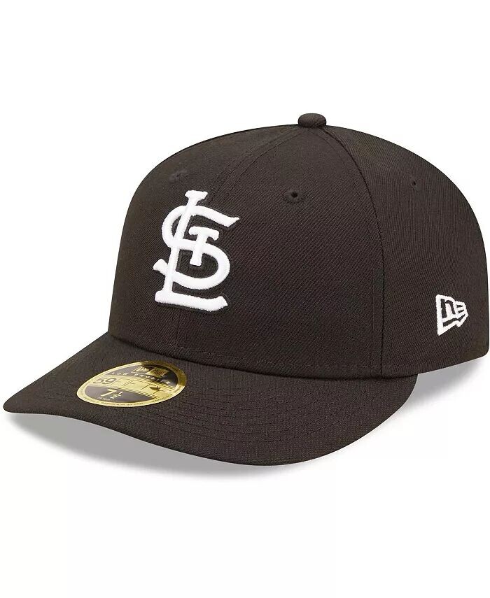 

Мужская приталенная шляпа St. Louis Cardinals черно-белая с низким профилем 59FIFTY New Era