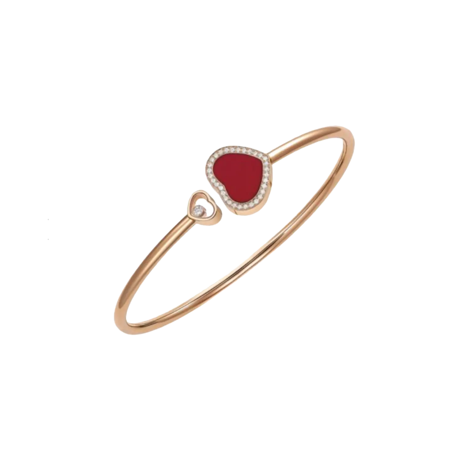

Браслет happy hearts из этичного розового золота, бриллианты, красный камень 85a074 5800 Chopard