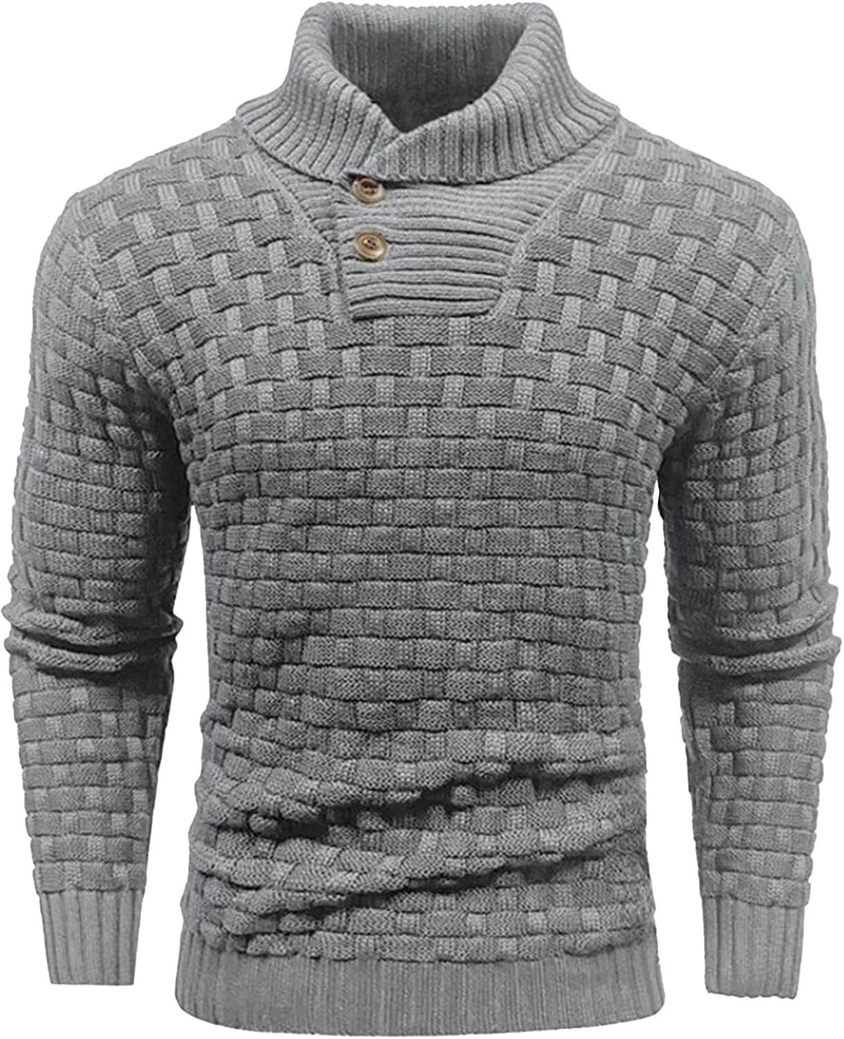 

Мужской свитер с воротником-шалькой