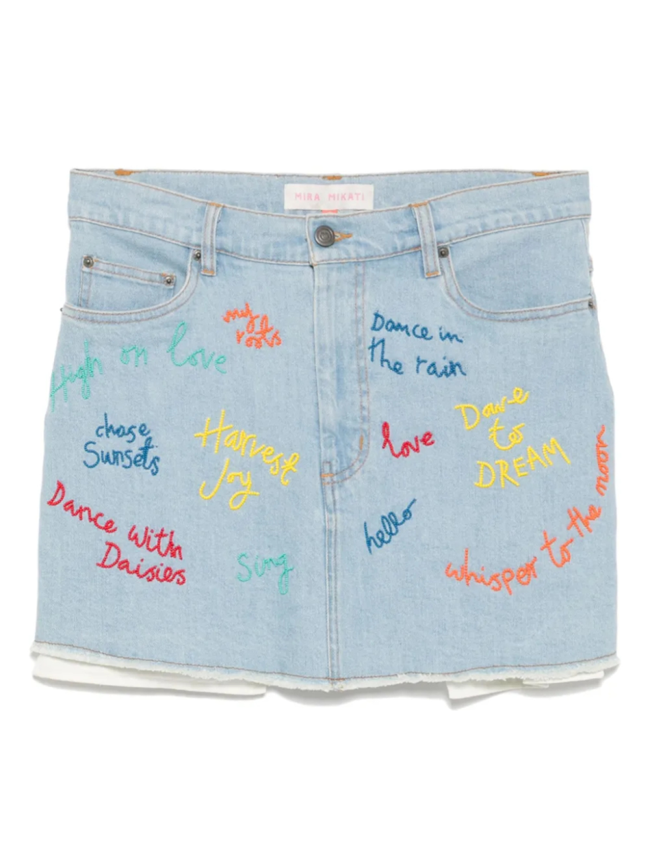 

Mira Mikati джинсовая юбка с бисером, синий