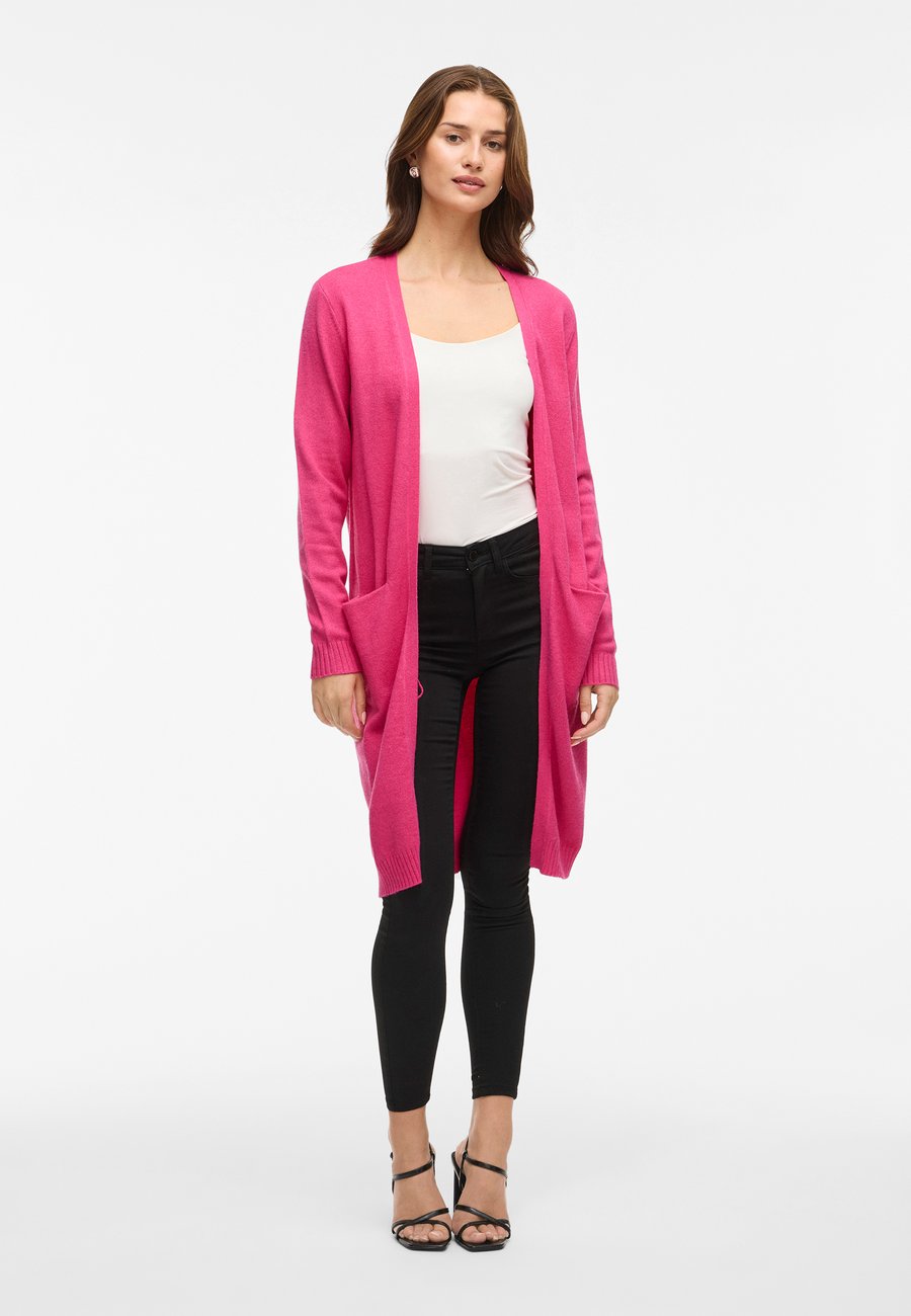 

Кардиган VILA VIRIL LONG CARDIGAN, Magenta Detail:Dark Melange/Pink