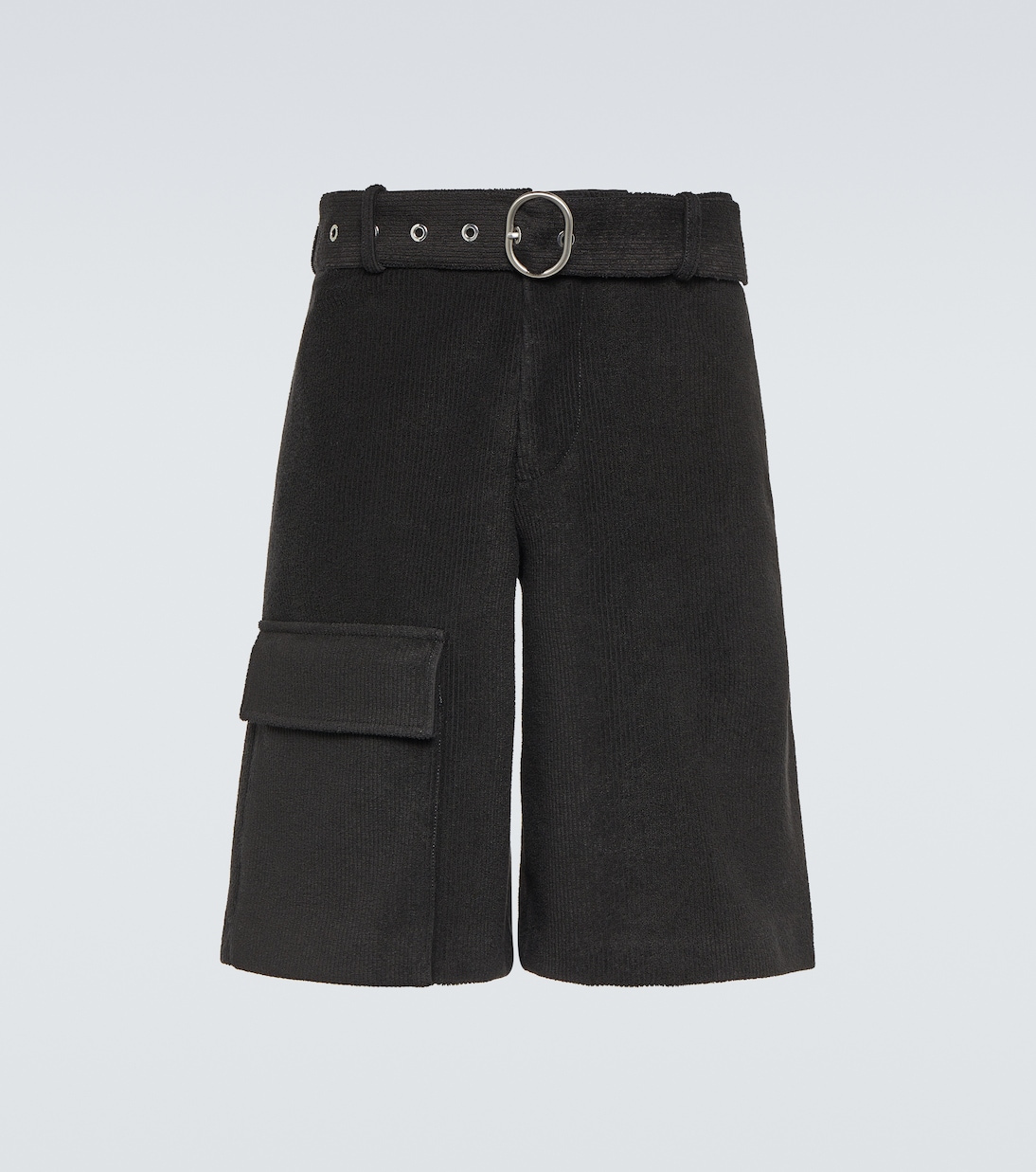 

Вязаные крючком шорты из хлопковой смеси с низкой талией Jil Sander, черный