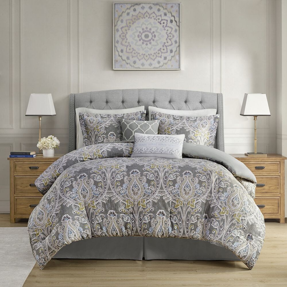 

Комплект хлопкового одеяла Harbour House Hallie с декоративными подушками Harbor House, серый