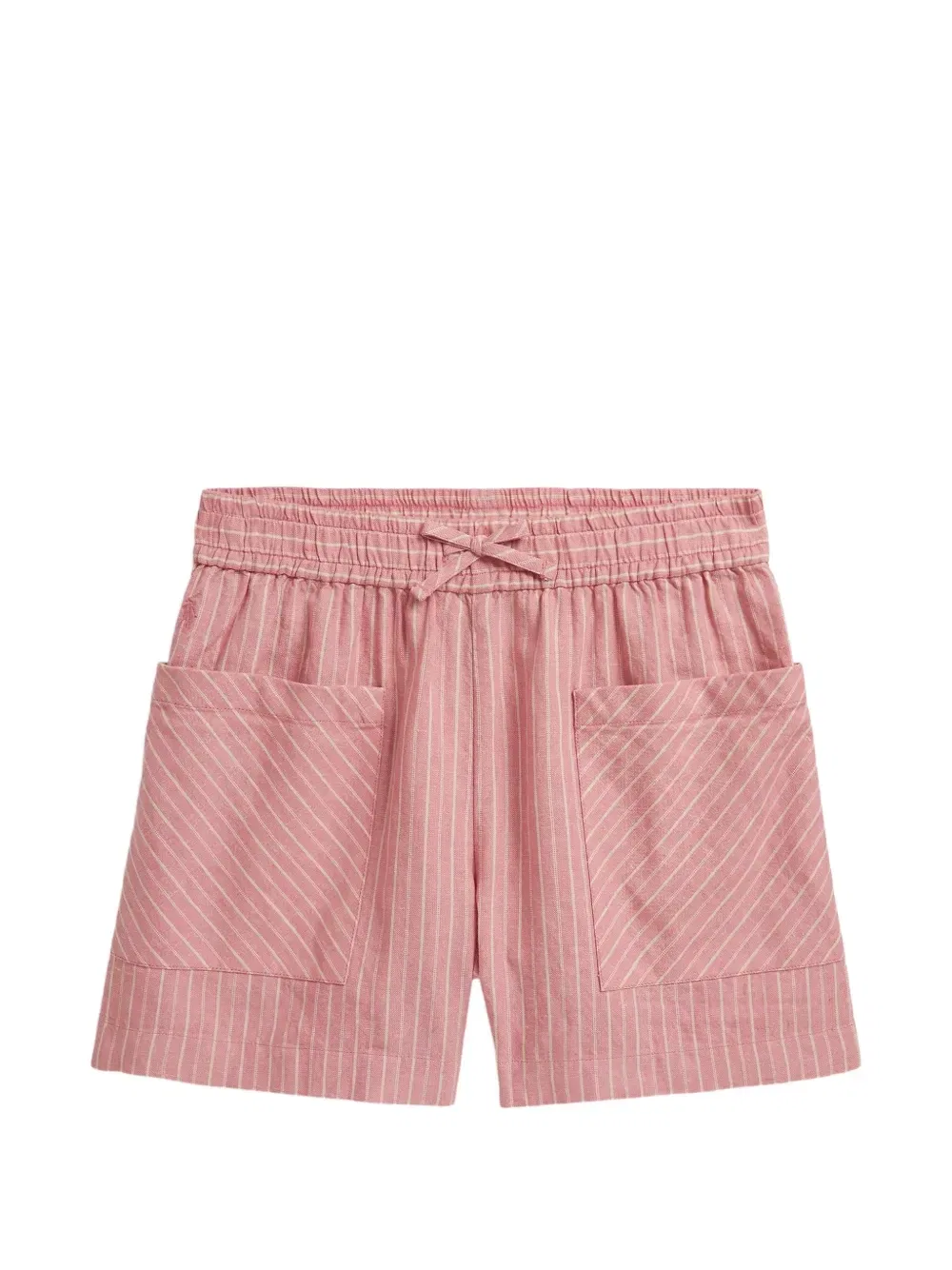 Полосатые шорты с накладными карманами Polo Ralph Lauren Kids, розовый
