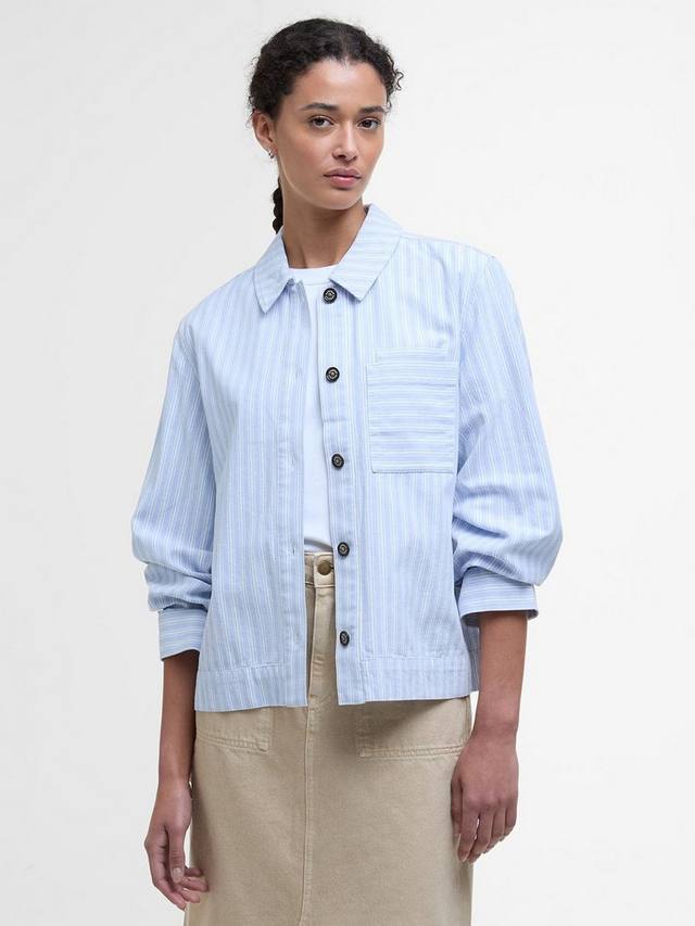 

Верхняя рубашка в июньскую полоску Barbour, синий/белый