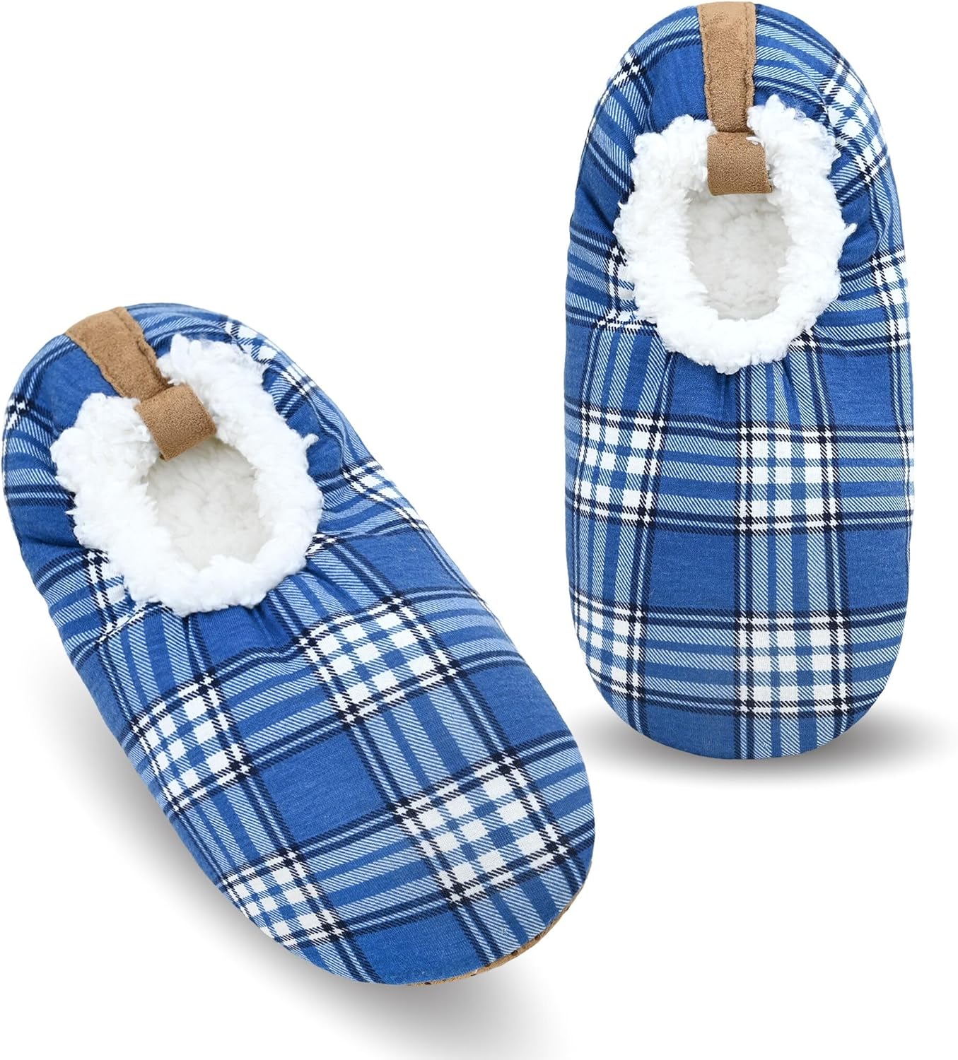 

Мужские носки-тапочки Keyela с противоскользящей подошвой, теплые тапочки-носочки с захватами для мужчин, пушистые домашние тапочки, синий