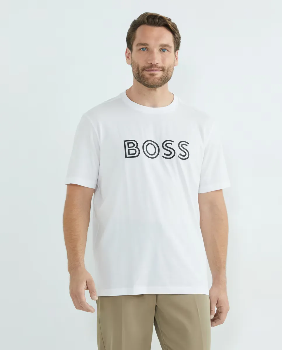 

Мужская футболка с коротким рукавом больших размеров Boss, белый
