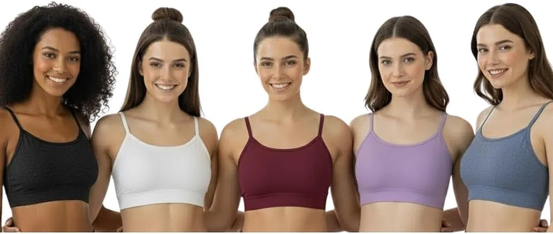 Спортивный бюстгальтер, 6 шт., регулируемый, Black/Heather Grey/Olive/Purple/Lilac/Dusk — фото 3